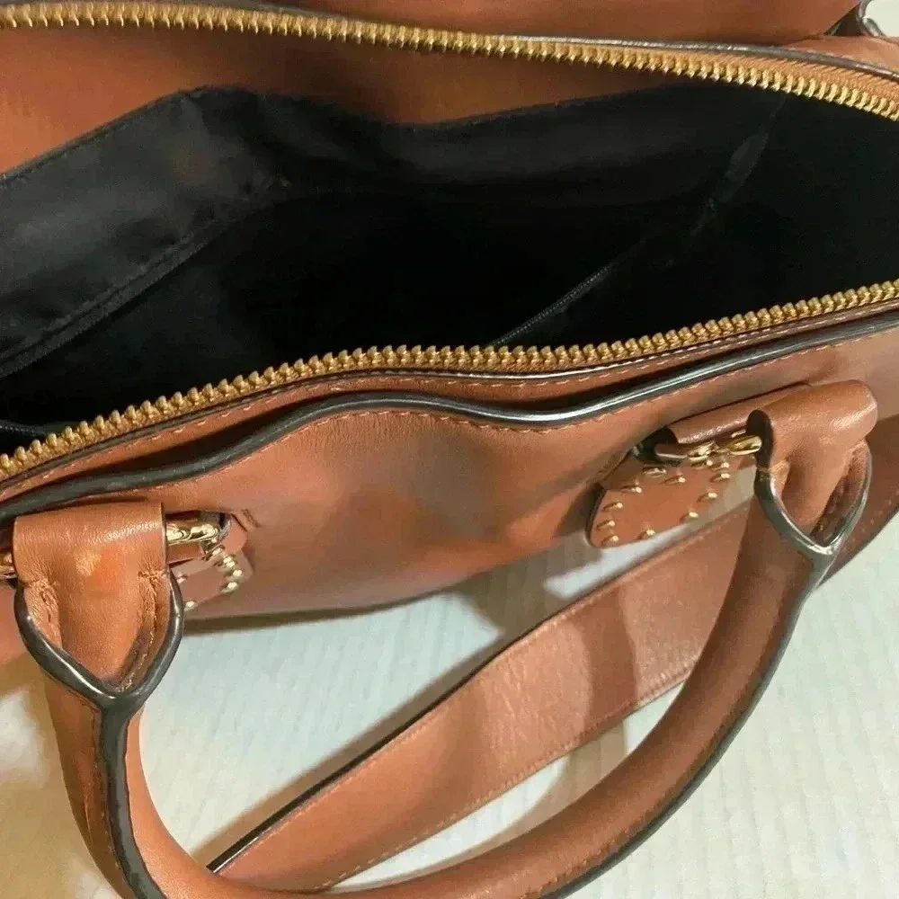 Rebecca Minkoff brown leather satchel handbag